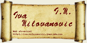 Iva Milovanović vizit kartica